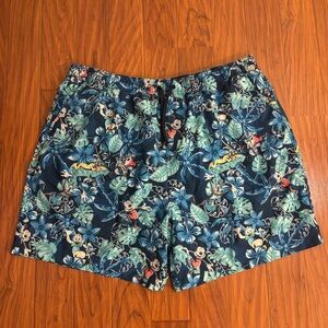 Disney Parks Tropical Print Character Swim Trunks Shorts Mens 3XL